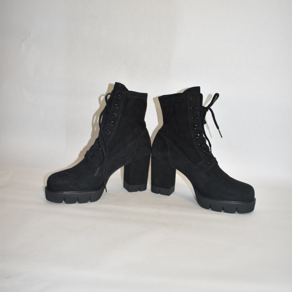 Stuart Weitzman Ande Lace-Up Block Boot Platform … - image 5